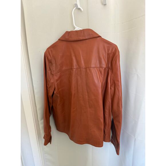 New NWT Muubaa 100% Leather Brown Vintage Style Jacket US 10 - Picture 4 of 4